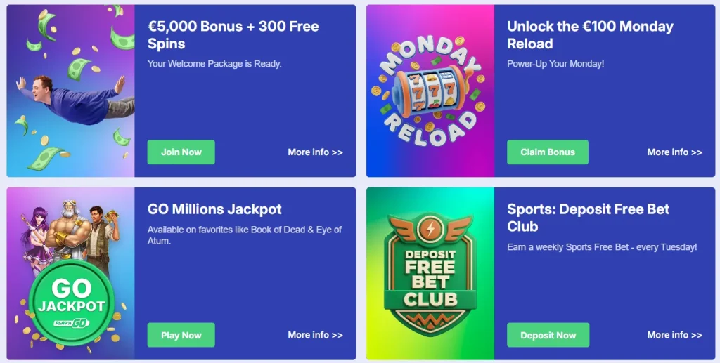 TrustStake Casino bonus offers with GO Jackpot and sportsbook promotions